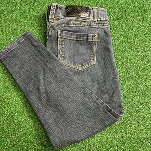 Jolt Skinny Jeans Juniors Size 7 Blue Buttoned Pull On